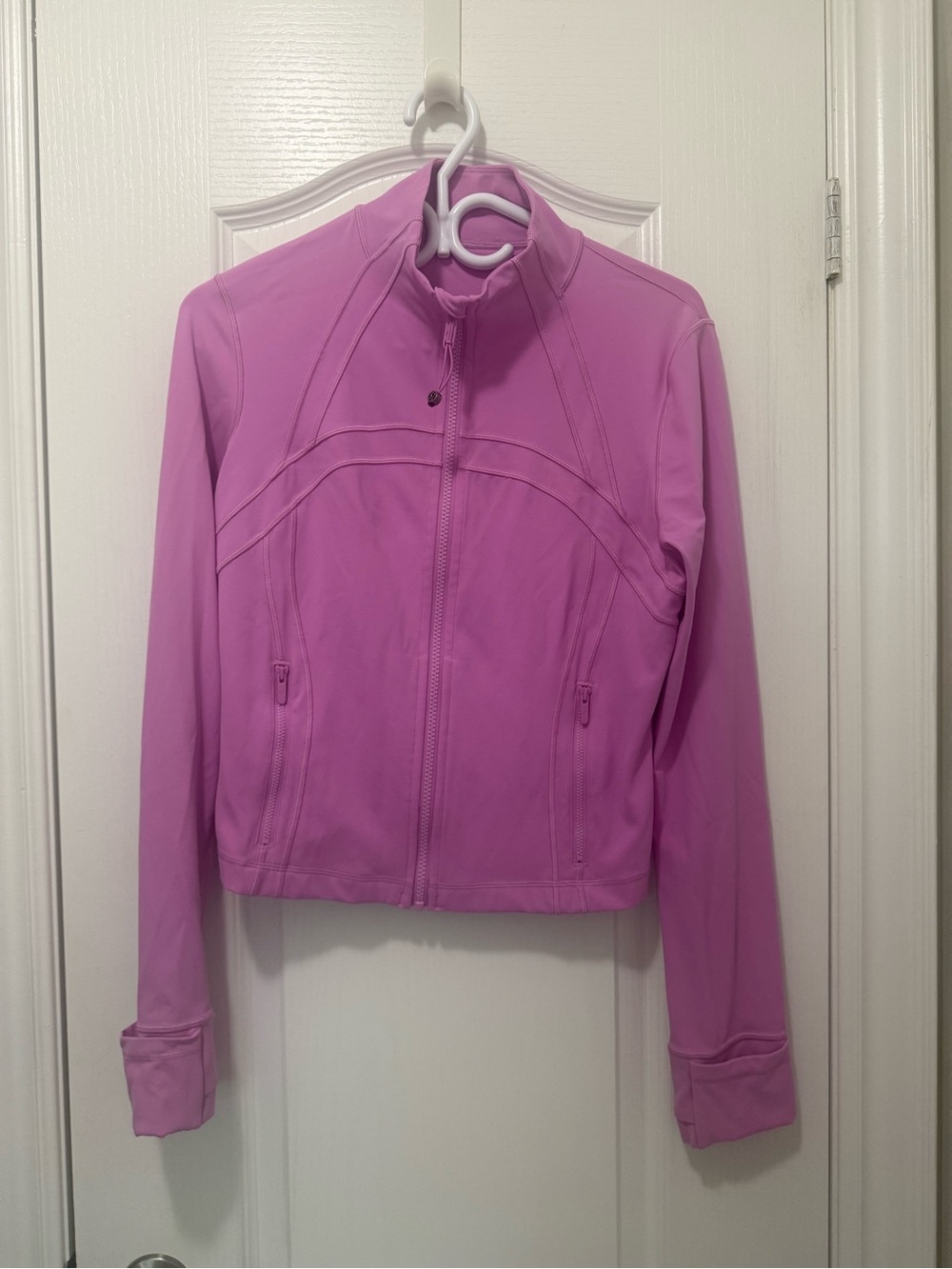 Lululemon cropped define dahlia mauve colour size 12
